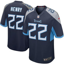 Load image into Gallery viewer, Derrick Henry Tennessee Titans New Game Jersey – Navy 2018/2019