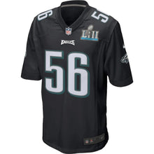 Load image into Gallery viewer, Chris Long Black Philadelphia Eagles Super Bowl LII Game Event Jersey 2019