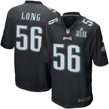 Load image into Gallery viewer, Chris Long Black Philadelphia Eagles Super Bowl LII Game Event Jersey 2019