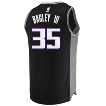 Load image into Gallery viewer, Marvin Bagley III Sacramento Kings Branded Youth 2018 NBA Draft First Round Pick Fast Break Jersey Black – Statement Edition 2018/2019