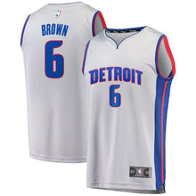 Load image into Gallery viewer, Bruce Brown Detroit Pistons Branded Fast Break Jersey Gray - Statement Edition