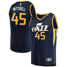 Load image into Gallery viewer, Donovan Mitchell Utah Jazz Branded Youth Fast Break Jersey Navy - Icon Edition 2018/2019