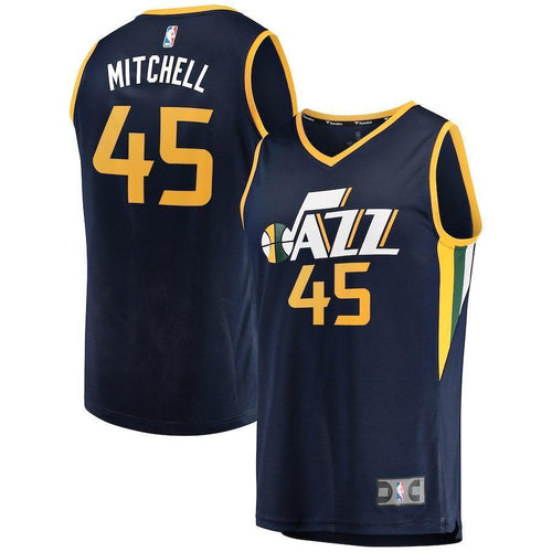 Donovan Mitchell Utah Jazz Branded Youth Fast Break Jersey Navy - Icon Edition 2018/2019