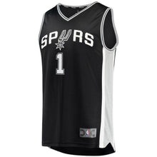 Load image into Gallery viewer, Lonnie Walker San Antonio Spurs Branded Fast Break Jersey - Icon Edition - Black