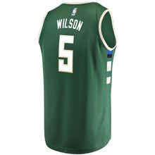 Load image into Gallery viewer, D.J. Wilson Milwaukee Bucks Branded Fast Break Road Player Jersey Green - Icon Edition