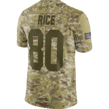 Load image into Gallery viewer, Jerry Rice San Francisco 49ers Salute to Service Retired Player Limited Jersey – Camo 2018/2019
