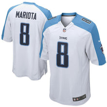 Load image into Gallery viewer, Marcus Mariota Tennessee Titans Youth Game Jersey - White 2018/2019