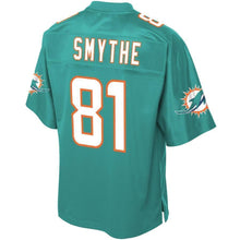 Load image into Gallery viewer, Durham Smythe Miami Dolphins Pro Line Player Jersey – Aqua 2018/2019