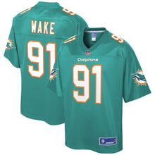 Load image into Gallery viewer, Cameron Wake Miami Dolphins Pro Line Team Player Jersey – Aqua 2018/2019