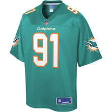 Load image into Gallery viewer, Cameron Wake Miami Dolphins Pro Line Team Player Jersey – Aqua 2018/2019