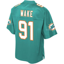 Load image into Gallery viewer, Cameron Wake Miami Dolphins Pro Line Team Player Jersey – Aqua 2018/2019