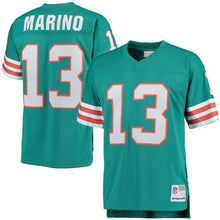 Load image into Gallery viewer, Dan Marino Miami Dolphins Mitchell &amp; Ness Retired Player Vintage Jersey - Aqua 2018/2019