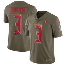 Load image into Gallery viewer, Jameis Winston Tampa Bay Buccaneers Salute to Service Limited Jersey - Olive 2018/2019