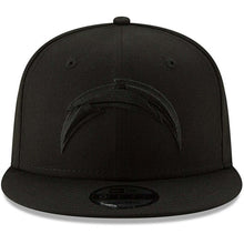 Load image into Gallery viewer, New Era Los Angeles Chargers Black Black On Black 9FIFTY Adjustable Hat