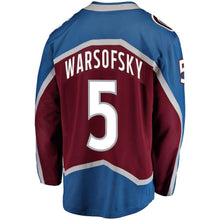 Load image into Gallery viewer, David Warsofsky Colorado Avalanche Player Swingman Jersey