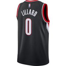 Load image into Gallery viewer, Damian Lillard Portland Trail Blazers Black Swingman Jersey 2018 - 2019