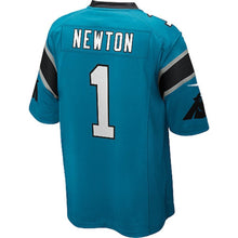 Load image into Gallery viewer, Carolina Panthers Cam Newton Blue Jersey 2018 - 2019