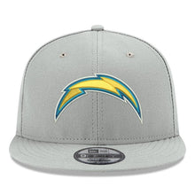 Load image into Gallery viewer, New Era Los Angeles Chargers Gray Crafted in the USA 9FIFTY Adjustable Hat
