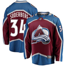 Load image into Gallery viewer, Carl Soderberg Colorado Avalanche Player Swingman Jersey