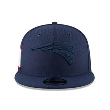 Load image into Gallery viewer, New Era New England Patriots Navy 2018 NFL Sideline Color Rush Official 9FIFTY Snapback Adjustable Hat
