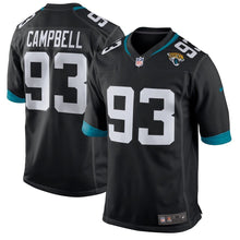 Load image into Gallery viewer, Jacksonville Jaguars Calais Campbell Black Jersey 2018 - 2019