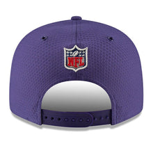 Load image into Gallery viewer, New Era Baltimore Ravens Purple 2018 NFL Sideline Color Rush Official 9FIFTY Snapback Adjustable Hat