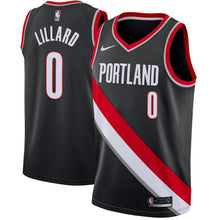 Load image into Gallery viewer, Damian Lillard Portland Trail Blazers Black Swingman Jersey 2018 - 2019