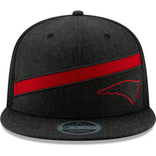 Load image into Gallery viewer, New Era New England Patriots Heathered Black Label Scale Trucker 9FIFTY Adjustable Snapback Hat