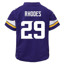 Load image into Gallery viewer, Xavier Rhodes Minnesota Vikings Youth Game Jersey - Purple 2018/2019
