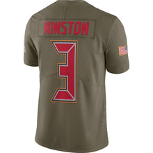 Load image into Gallery viewer, Jameis Winston Tampa Bay Buccaneers Salute to Service Limited Jersey - Olive 2018/2019