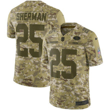 Load image into Gallery viewer, Richard Sherman San Francisco 49ers Salute to Service Limited Jersey – Camo 2018/2019